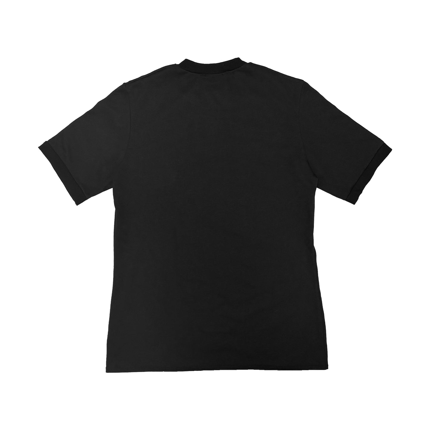 black ringer t shirt on white background